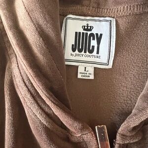 Juicy Couture Chocolate Brown Velour Hoodie